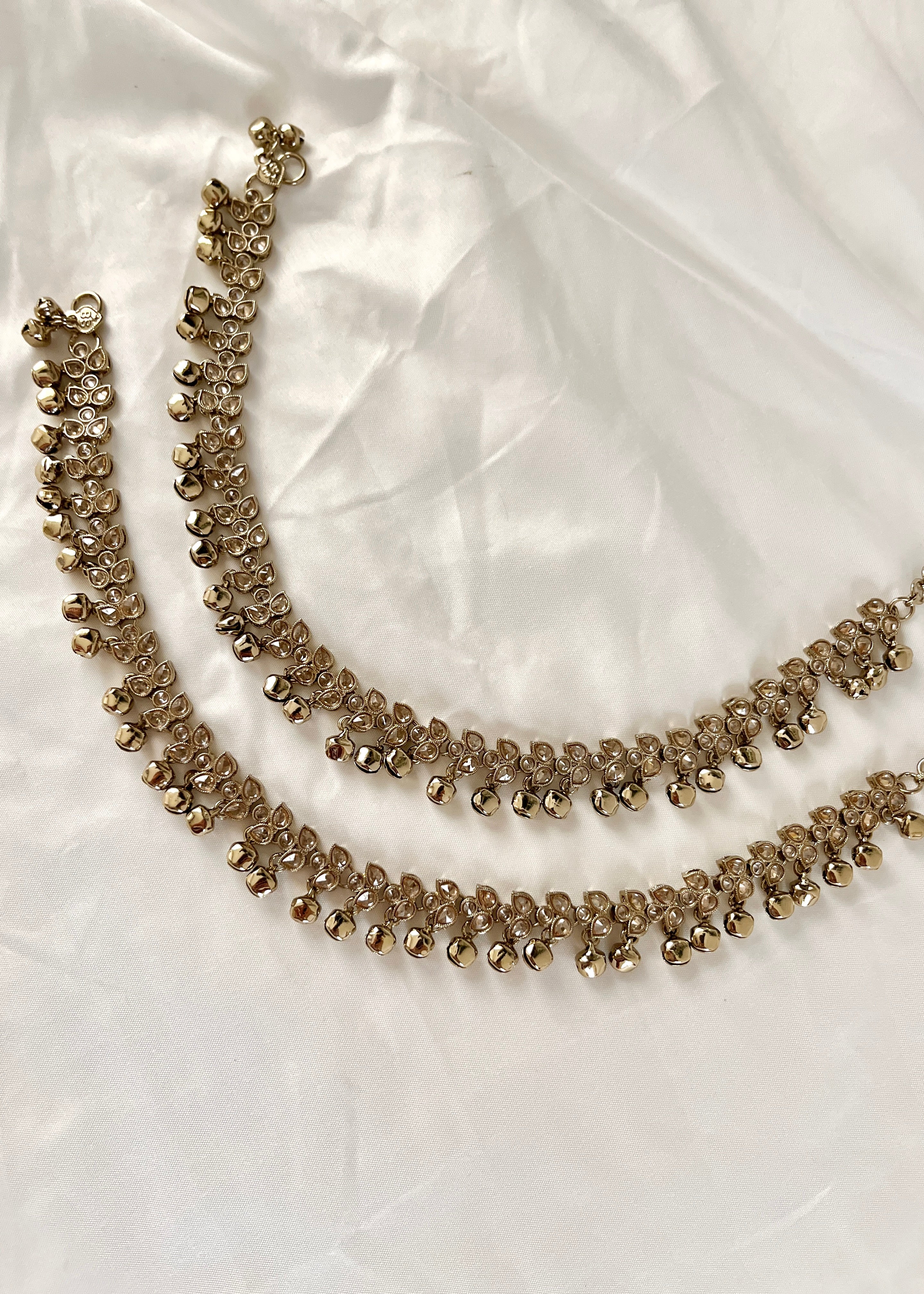 Antique Gold Ghungroo Anklets