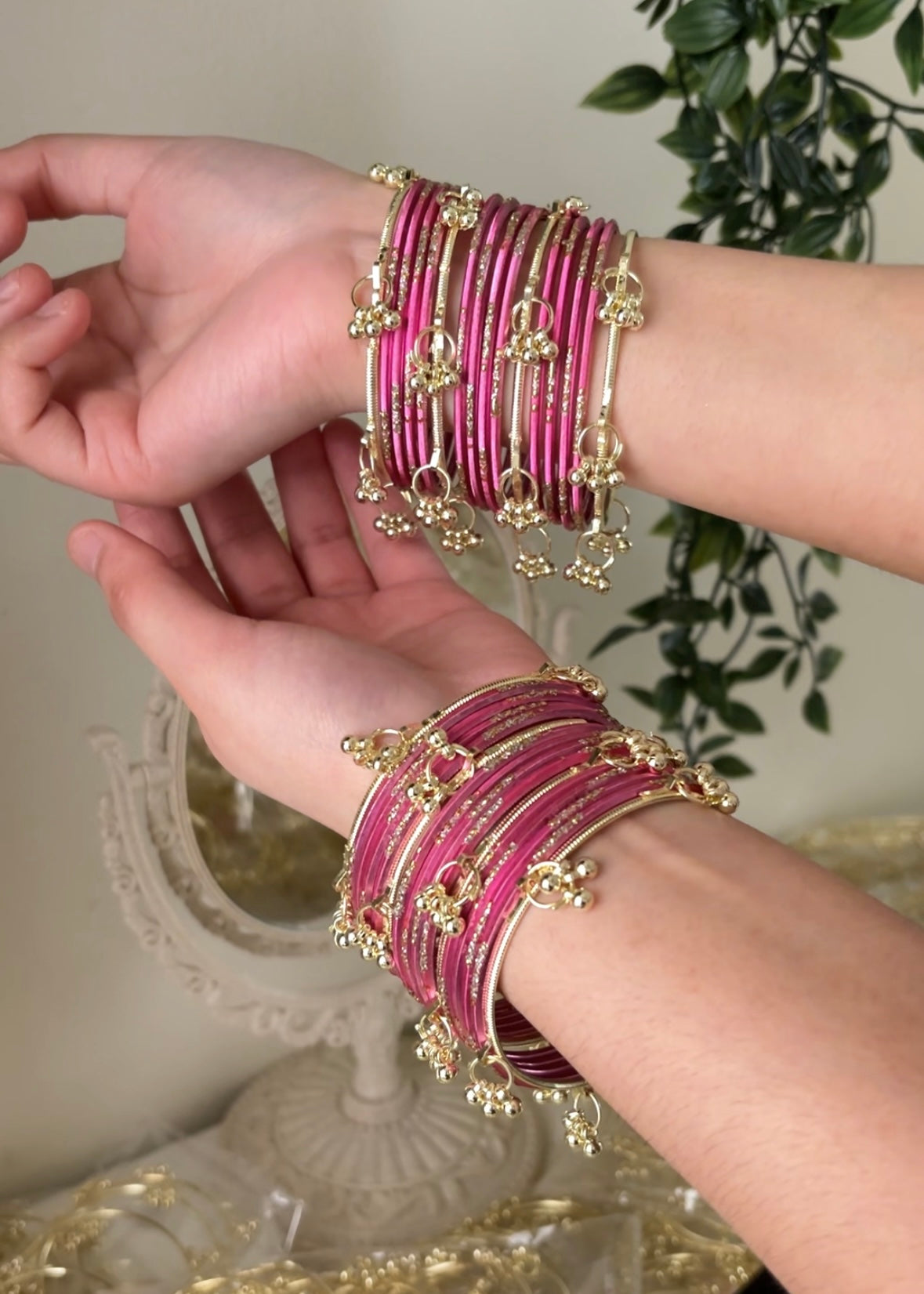 Gold Kashmiri Bangles - Set of 4