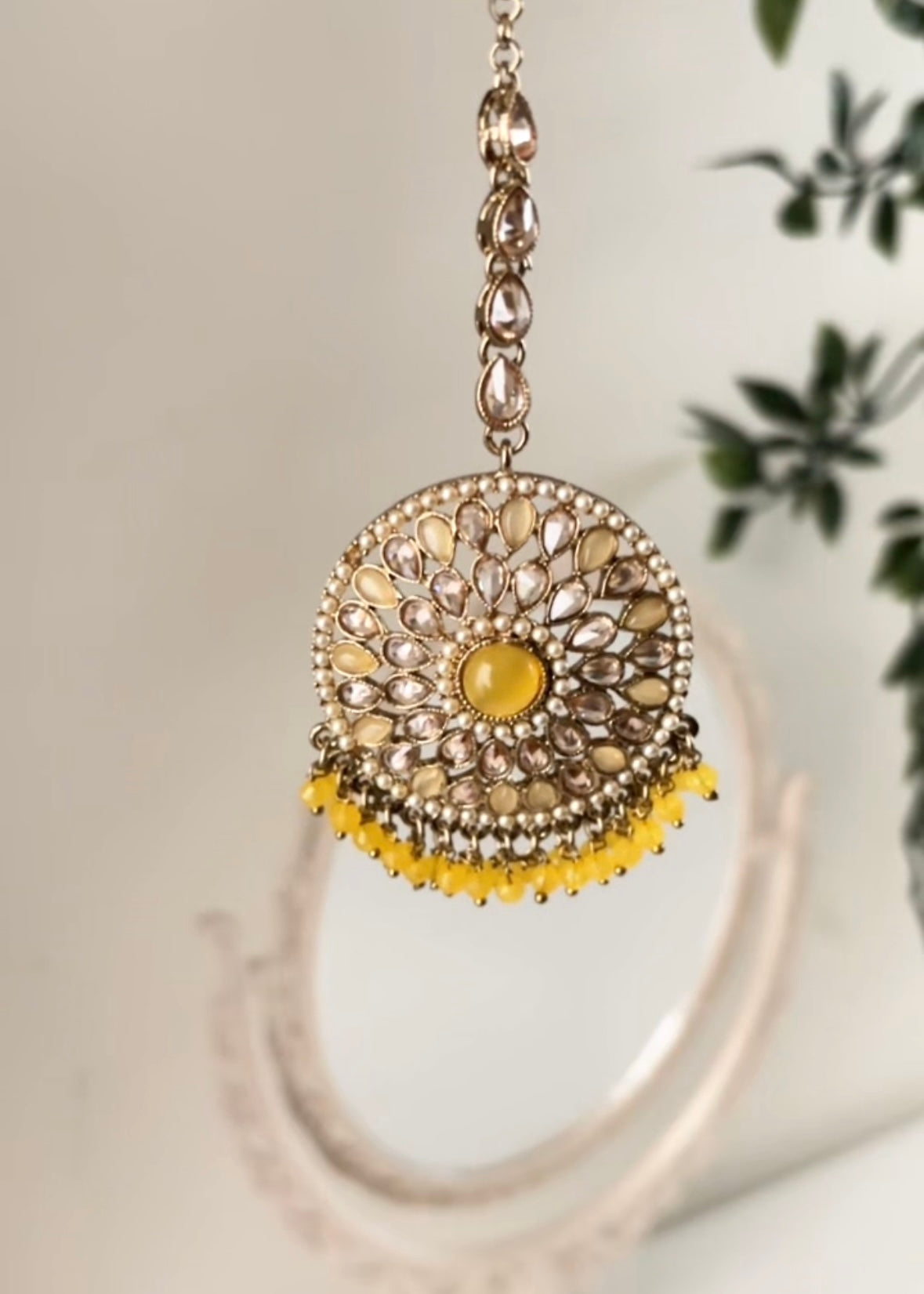 ALAIYA - Hoop Jhumka Tikka Set