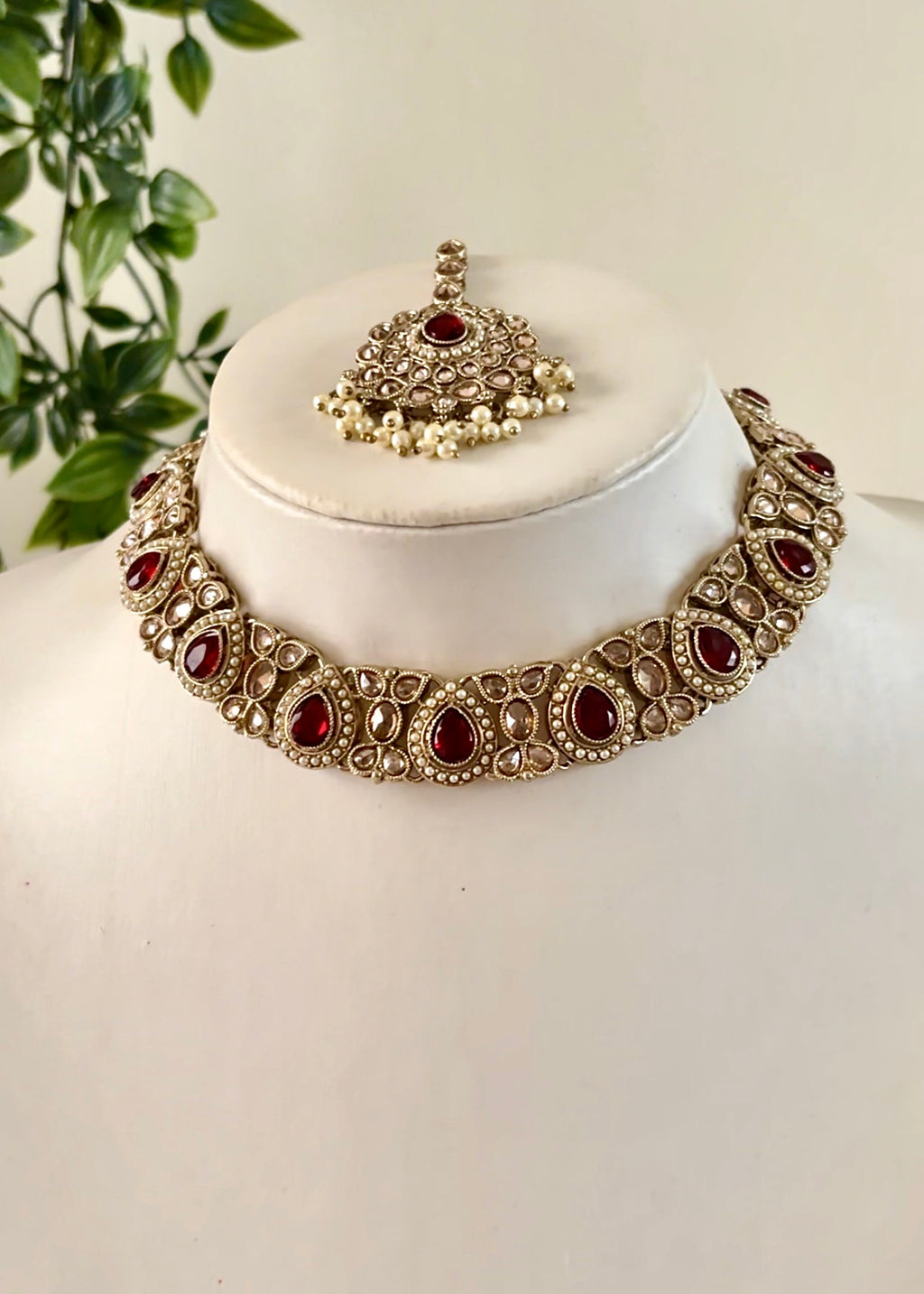 TIANA - Red Necklace Set