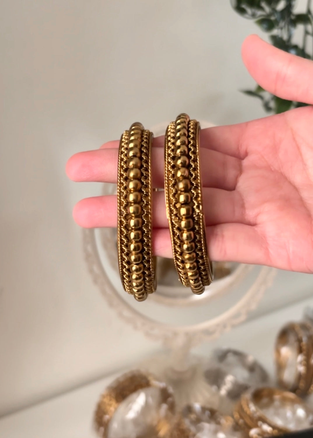 Gold Antique Bangles