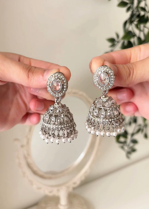 CHAND - Silver Jhumka