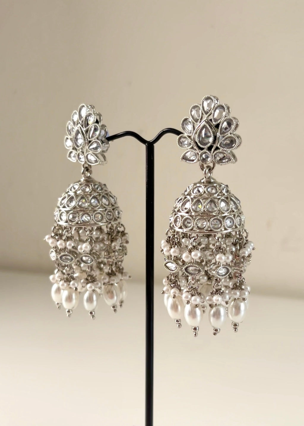 MARWA - Silver Statement Jhumka