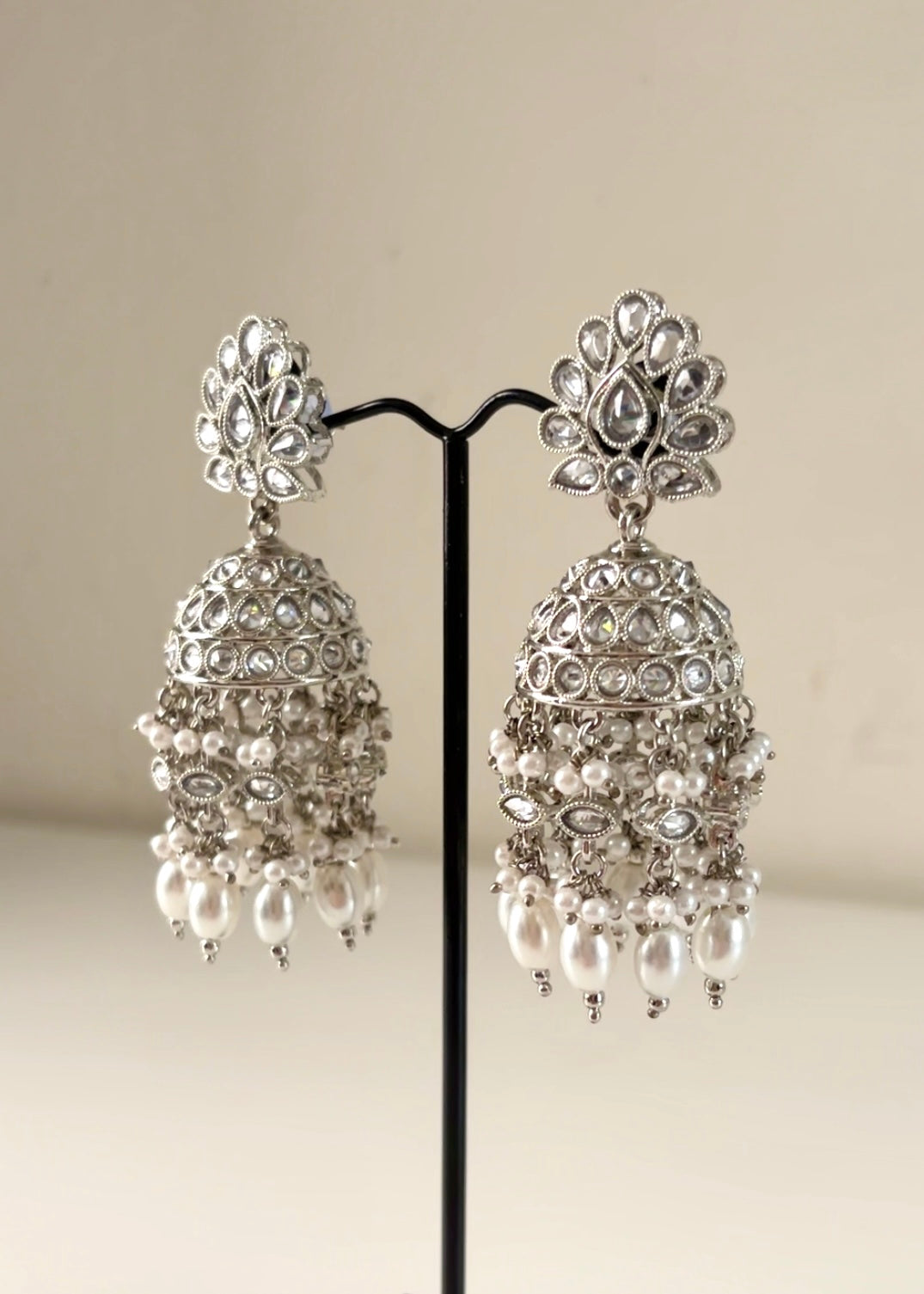 MARWA - Silver Statement Jhumka