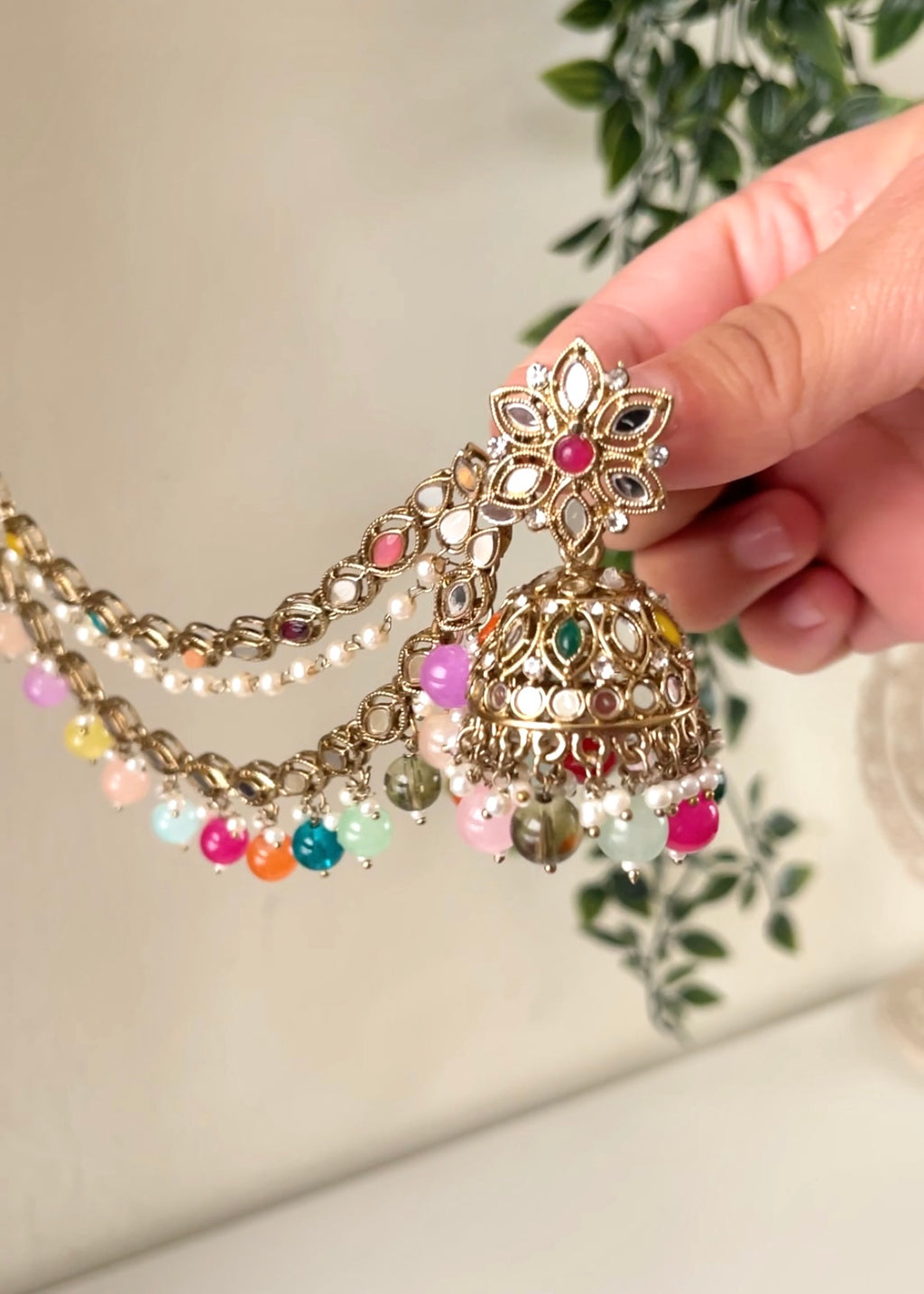 AENA - Mirror Jhumka Set