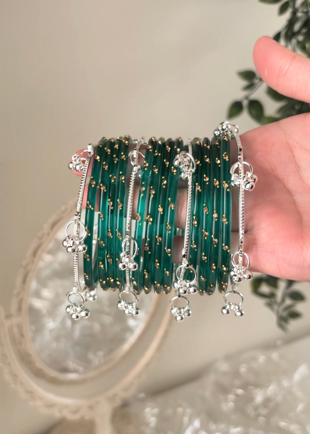 Silver Kashmiri Bangles - Set Of 4