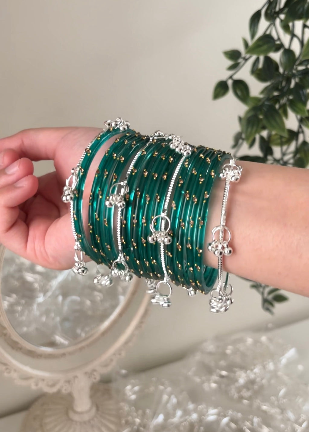 Silver Kashmiri Bangles - Set Of 4