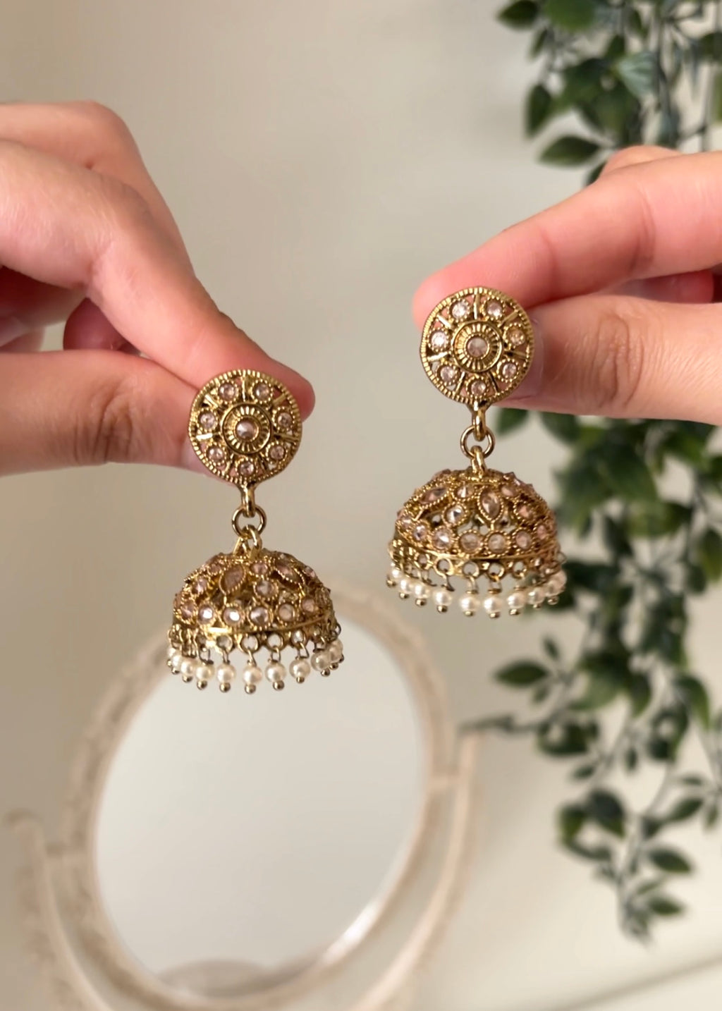 MIRAY - Silver & Golden Mini Jhumka