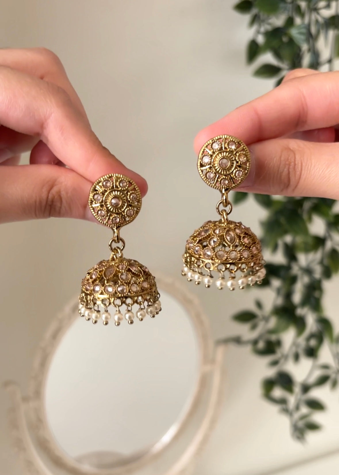 MIRAY - Silver & Golden Mini Jhumka