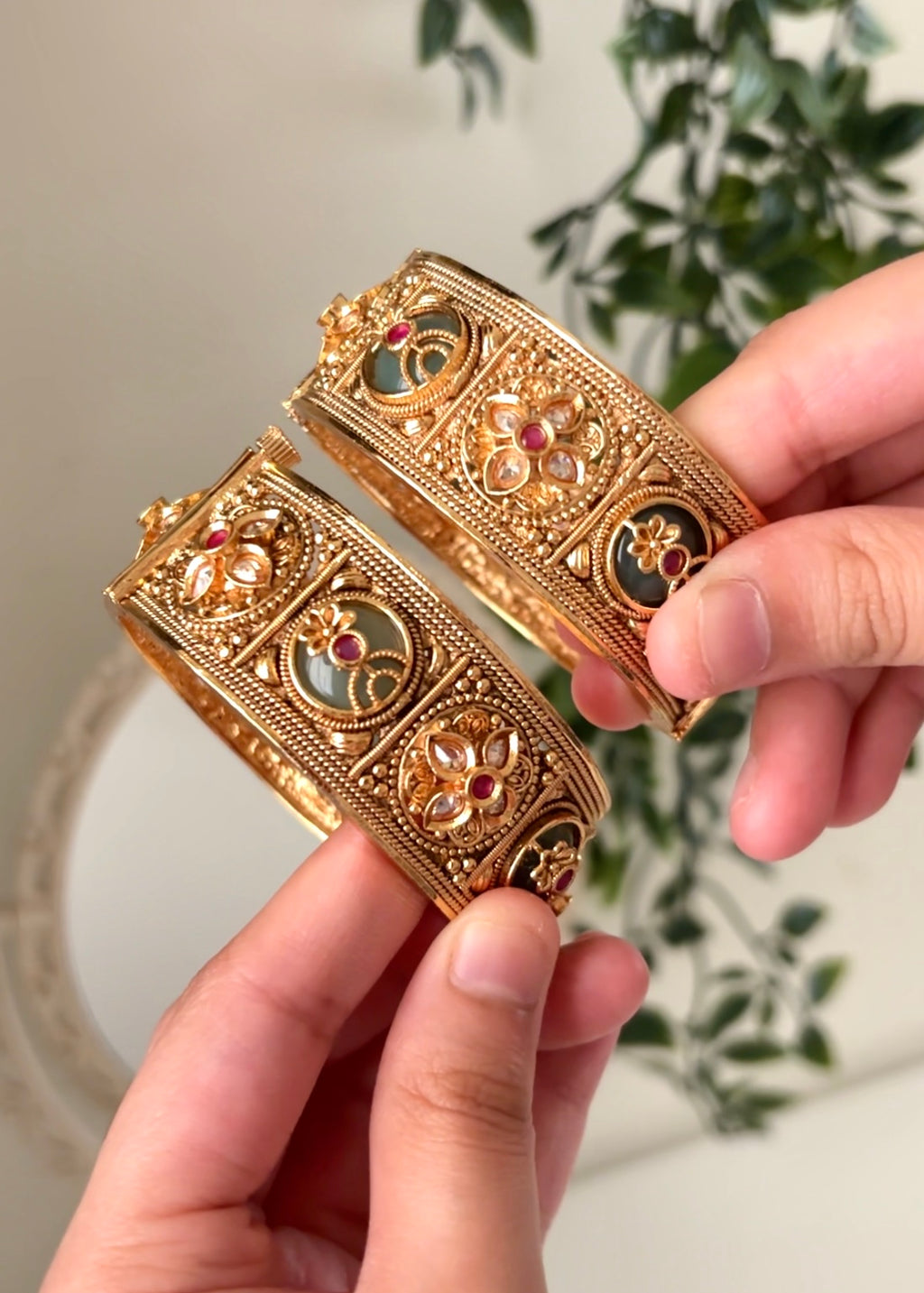 HAYAAT - Gold Plated Bangles (pair)