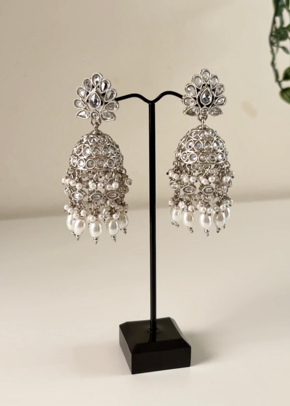 MARWA - Silver Statement Jhumka