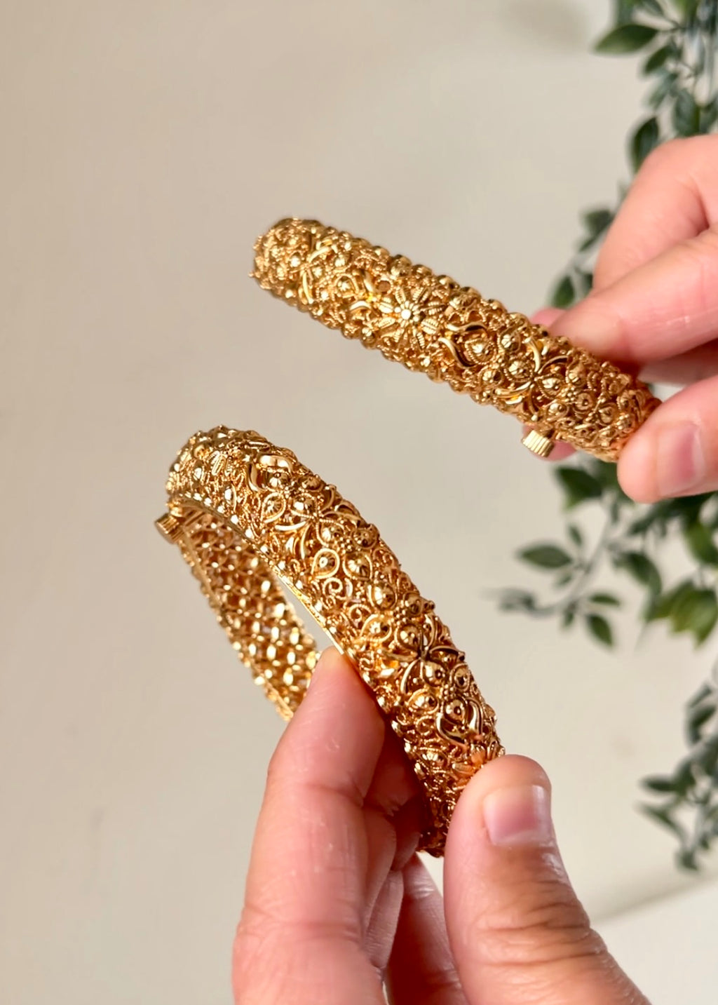 AVNI - Gold Statement Bangles
