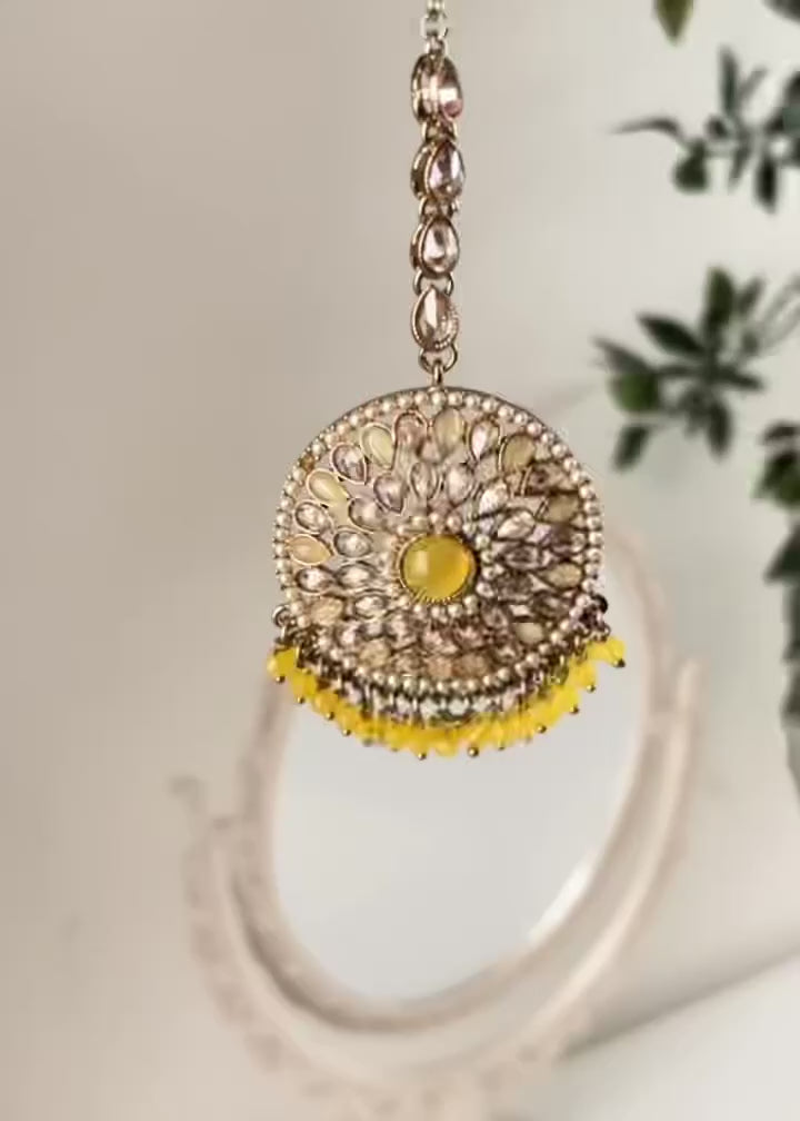 ALAIYA - Hoop Jhumka Tikka Set