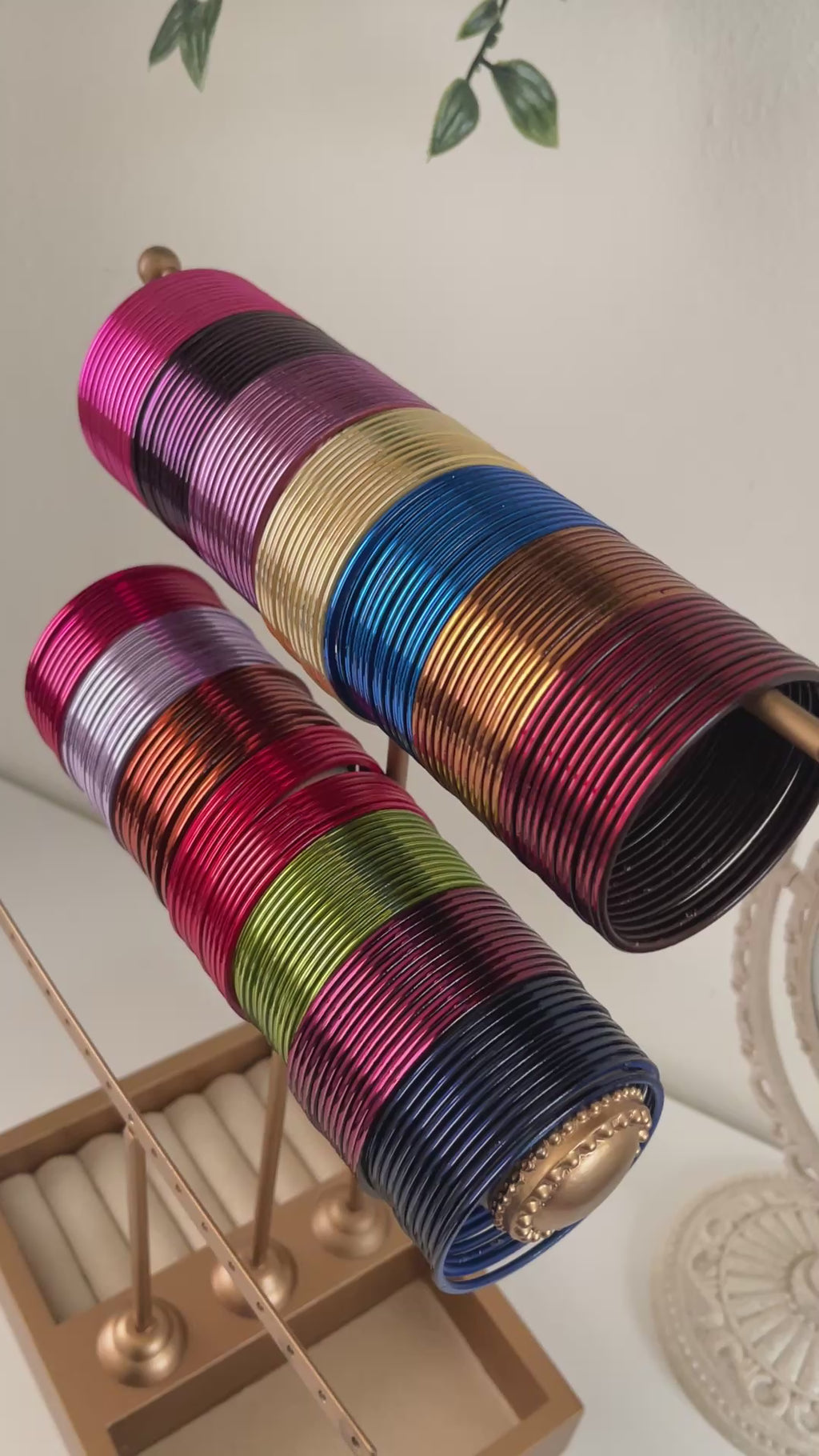 Chatpatti Bangles Set of 12 | Colourful Metallic Churiyan