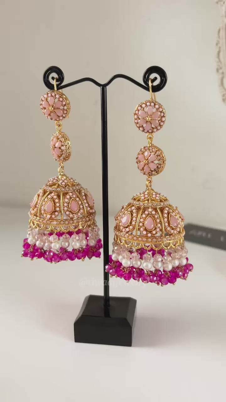 SNEHA - Nauratan Oversized Jhumka